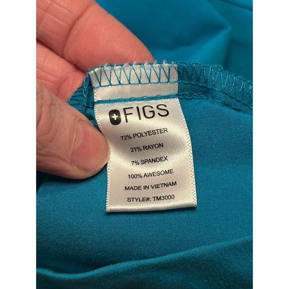 Figs‎ Chisec Three-Pocket Scrub Top TEAL Large - Picture 5 of 6
